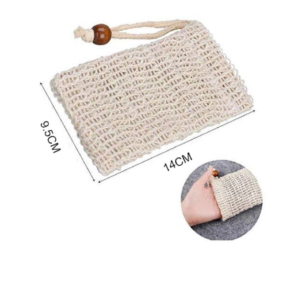 EcoFriendly Soap Savers 4Pack Natural Sisal Exfoliating Bags For Bath  Shower 4