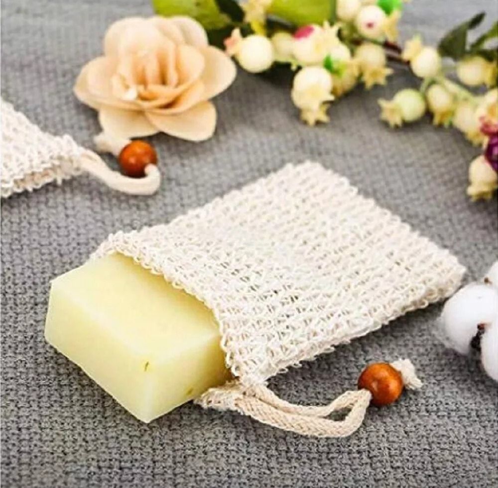 EcoFriendly Soap Savers 4Pack Natural Sisal Exfoliating Bags For Bath  Shower 1