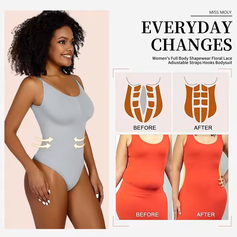 Smoothing Sculpting Bodysuit  Full Body Thong Shaper For Women 5