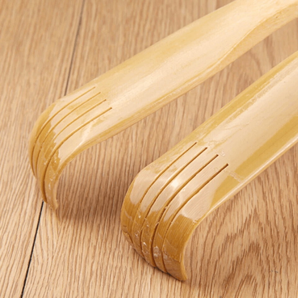 Bamboo Back Scratcher Massage Rollers Long Reach Therapeutic Bamboo Massager Stick For Back Shoulde 3