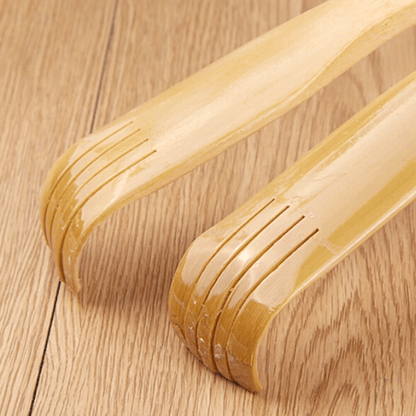 Bamboo Back Scratcher Massage Rollers Long Reach Therapeutic Bamboo Massager Stick For Back Shoulde 3