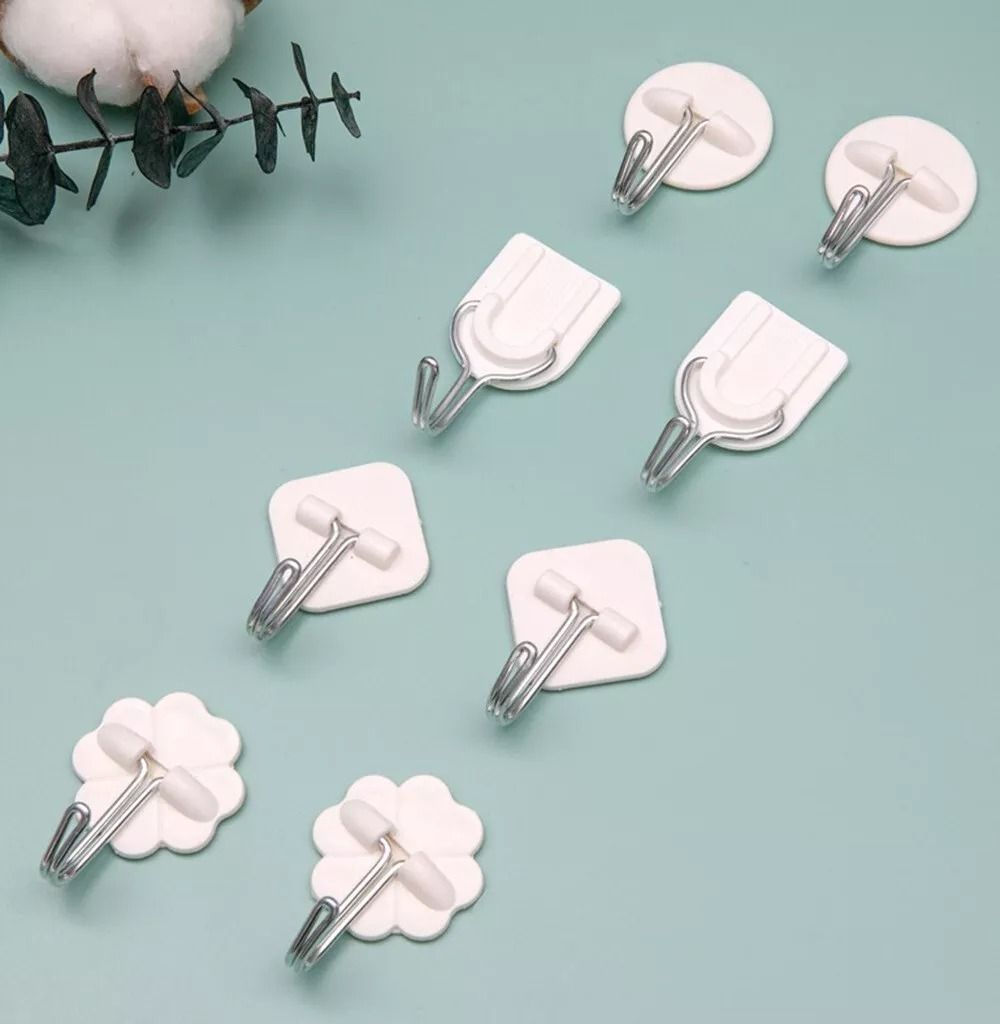 Strong NoDrill Wall Hooks 24Pack Heavy Duty Adhesive Hangers For Home  Office 5