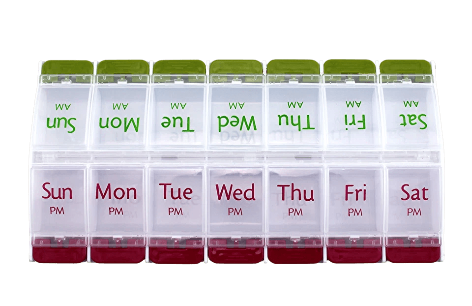 Jumbo Extra Large Pill Organizer Weekly Pill Box 2 Times A Day Medication Storage Case For Vitamins