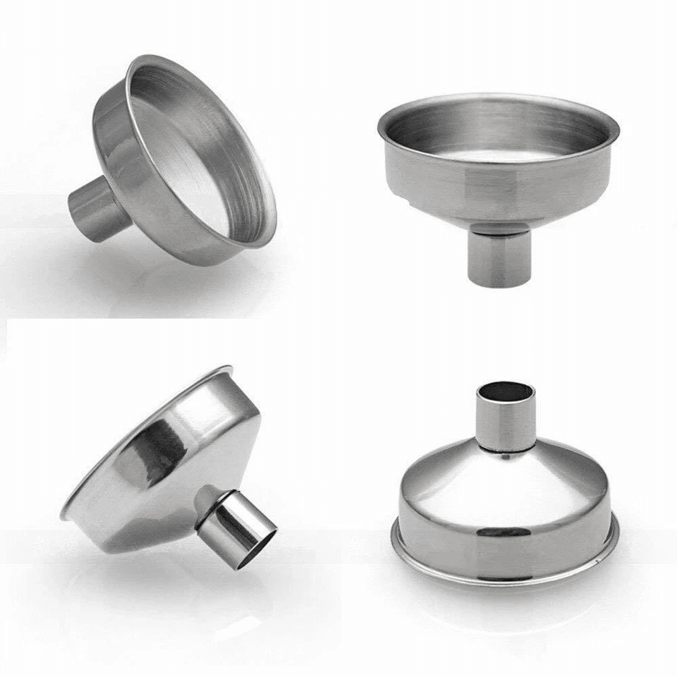 Mini Stainless Steel Funnels Reusable Small Funnels For Perfume Bottles Oil Filling Flasks  Diffuse 5