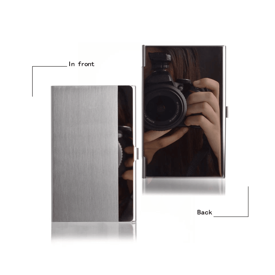Stainless Steel Business Card Holder Case Metal Pocket Wallet For ID Credit Debit Cards Slim Lightw 4
