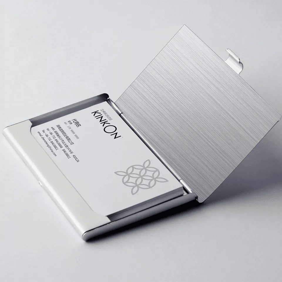 Stainless Steel Business Card Holder Case Metal Pocket Wallet For ID Credit Debit Cards Slim Lightw 1