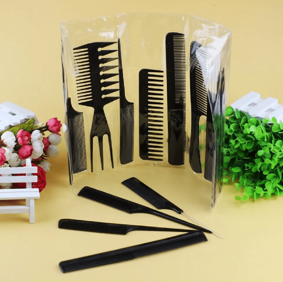 Black Salon Hair Styling Comb Kit Professional Barber Tools  Hair Styling Essential 2
