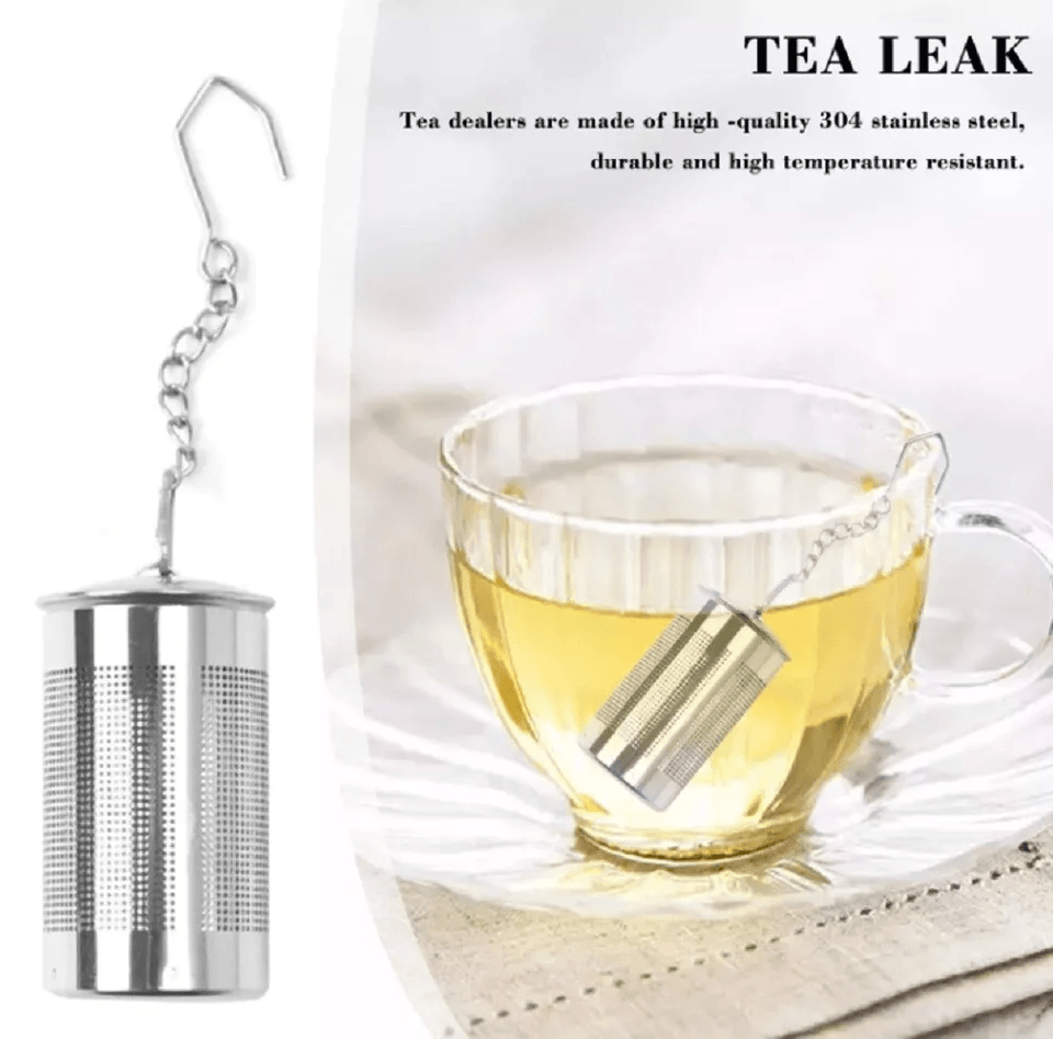 Premium Stainless Steel Tea Infuser Strainer Set Fine Mesh Tea Ball Filter With Chain Hook For Loos 4