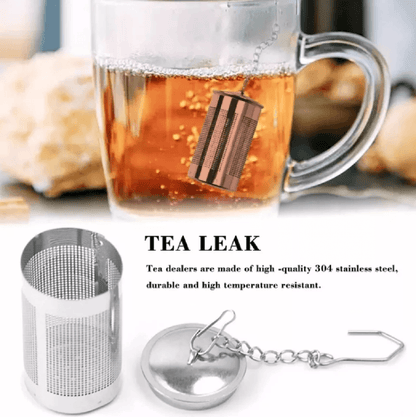 Premium Stainless Steel Tea Infuser Strainer Set Fine Mesh Tea Ball Filter With Chain Hook For Loos 5