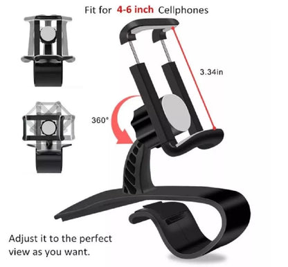 360 Universal Car Phone Mount Adjustable Dashboard Stand For GPS  Smartphones  HandsFree Driving 4