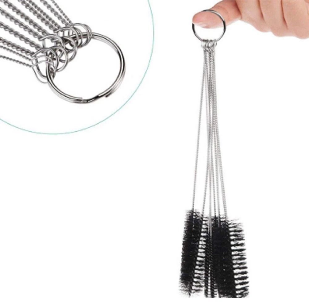 10Pack Nylon Straw Cleaning Brushes  Stainless Steel Wire Drink Pipe Cleaner Kit For Reusable Straw 1