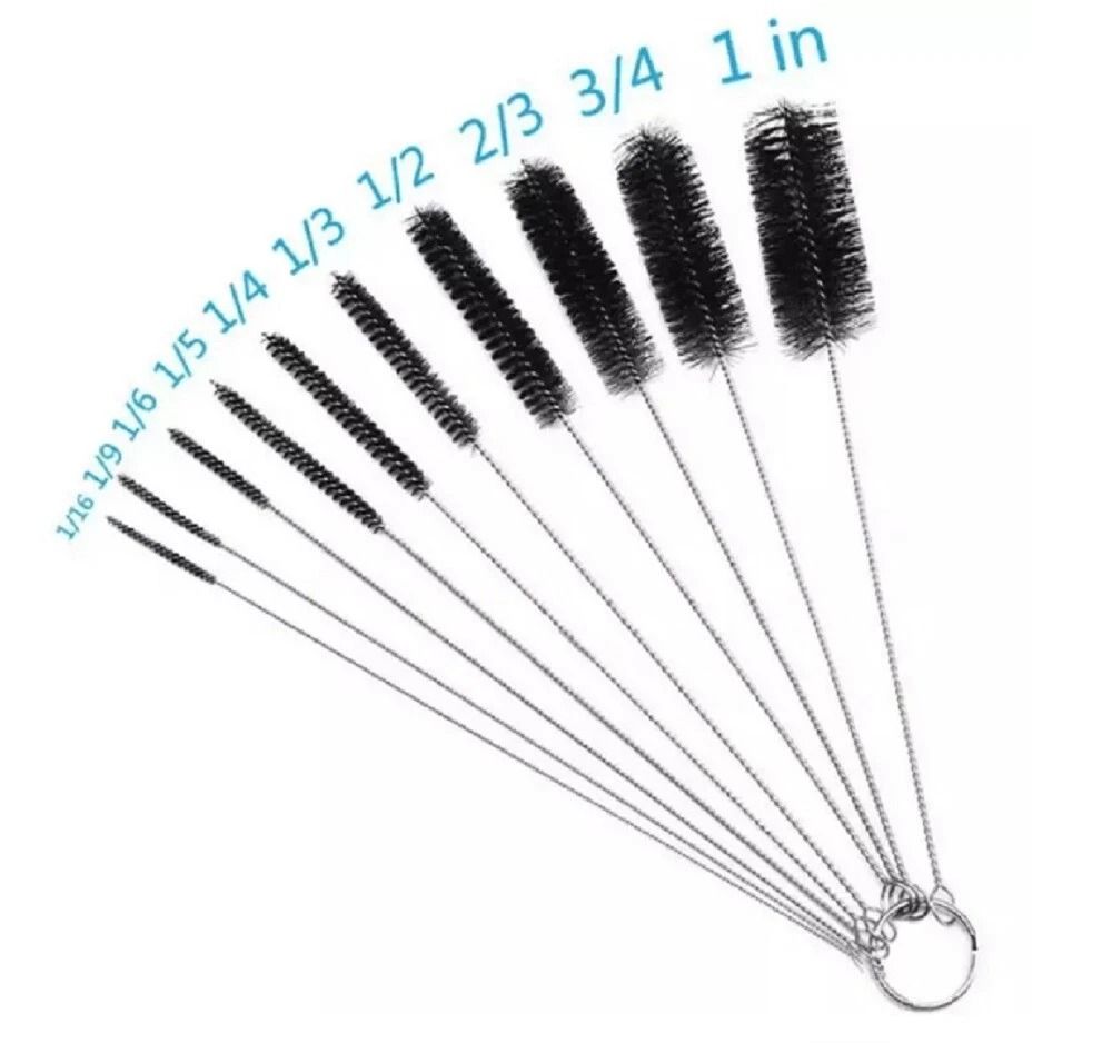 10Pack Nylon Straw Cleaning Brushes  Stainless Steel Wire Drink Pipe Cleaner Kit For Reusable Straw 4