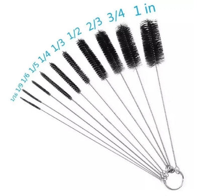 10Pack Nylon Straw Cleaning Brushes  Stainless Steel Wire Drink Pipe Cleaner Kit For Reusable Straw 4