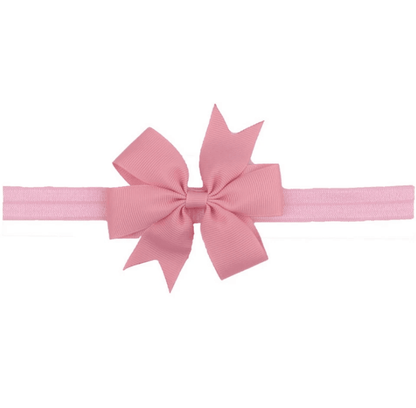 Newborn Baby Girl Headbands Soft Elastic Nylon Infant Toddler Bow Hair Band Set 2