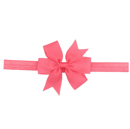 Newborn Baby Girl Headbands Soft Elastic Nylon Infant Toddler Bow Hair Band Set 3