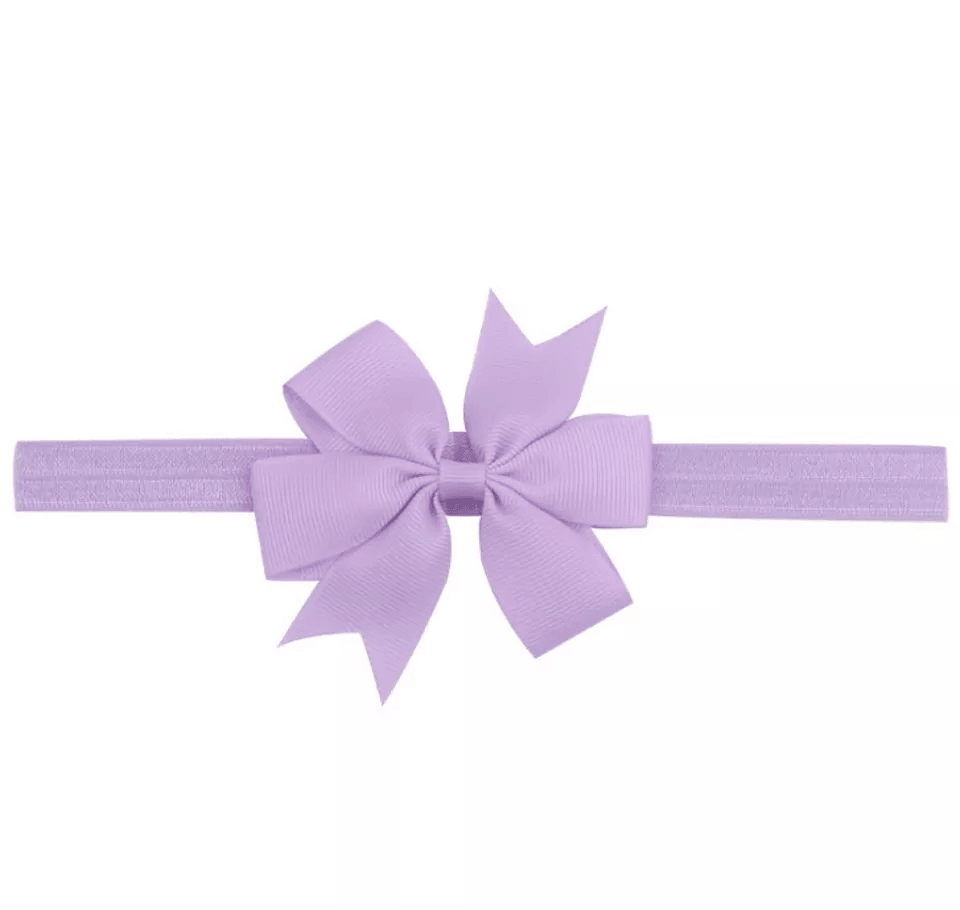 Newborn Baby Girl Headbands Soft Elastic Nylon Infant Toddler Bow Hair Band Set 4