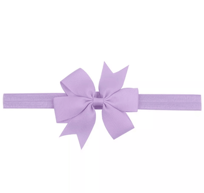 Newborn Baby Girl Headbands Soft Elastic Nylon Infant Toddler Bow Hair Band Set 4