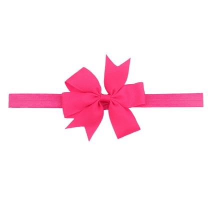 Newborn Baby Girl Headbands Soft Elastic Nylon Infant Toddler Bow Hair Band Set 5
