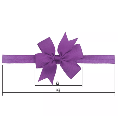 Newborn Baby Girl Headbands Soft Elastic Nylon Infant Toddler Bow Hair Band Set 9