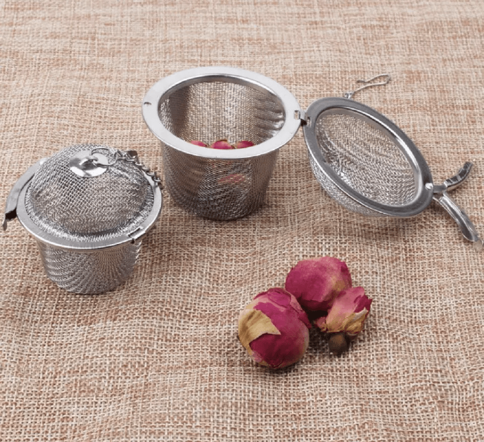 Stainless Steel Tea Infuser Ball Mesh Loose Leaf Herb Strainer With Lock For Teapots Cups  Mugs Dur 2