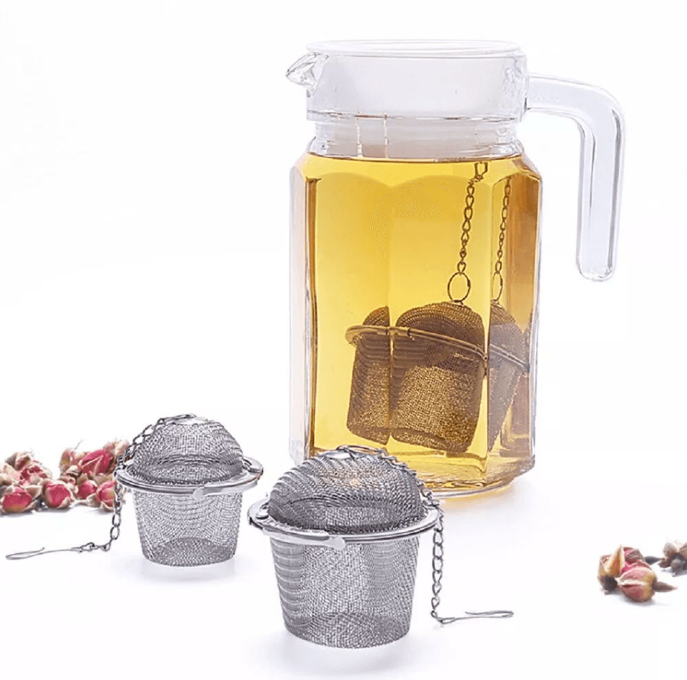 Stainless Steel Tea Infuser Ball, Mesh Loose Leaf Herb Strainer with Lock for Teapots, Cups & Mugs, Durable Reusable