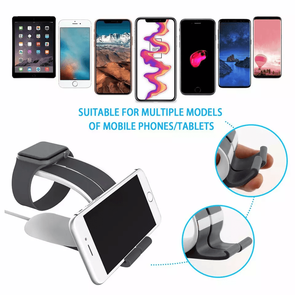 Universal Charging Dock Stand Holder Station IWatch Phone  Tablet Organizer With Cable Management 3
