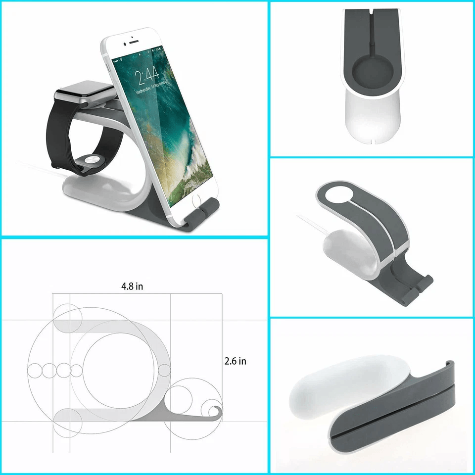 Universal Charging Dock Stand Holder Station IWatch Phone  Tablet Organizer With Cable Management 2