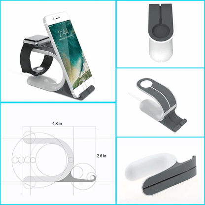 Universal Charging Dock Stand Holder Station IWatch Phone  Tablet Organizer With Cable Management 2