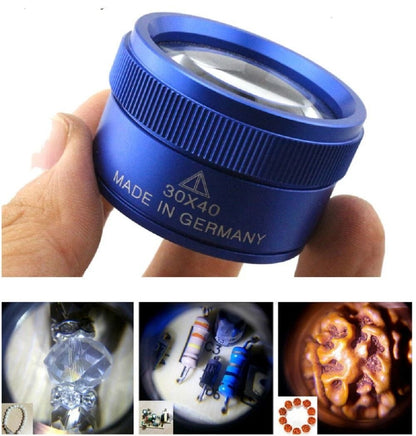 Portable 40X Magnifying Glass Jewelers Loupe For Coin Grading Jewelry Inspection  Hobbyists 1