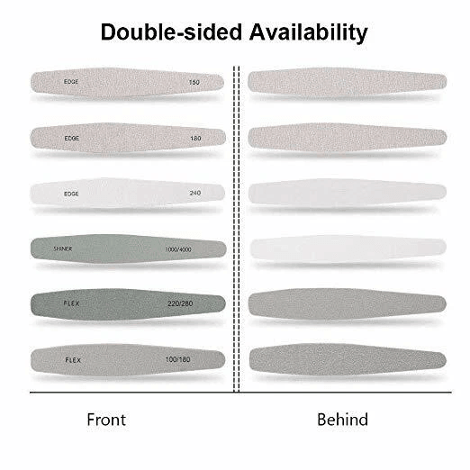 Pro Nail Files Set Double Sided Emery Boards Buffer  Shiner Kit For Salon  Home 1