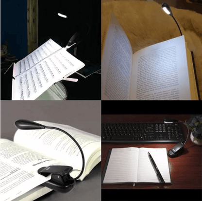 USB Rechargeable LED Book Light With Flexible ClipOn Portable Reading Lamp For Bed Travel Kindle  N