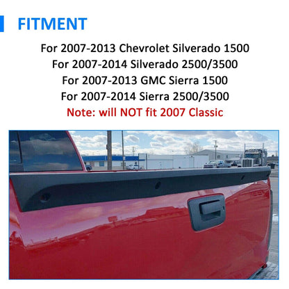 20072014 Chevy Silverado  Sierra Tailgate Top Protector  Spoiler Cap Cover  OEM Style Durable Prote 2