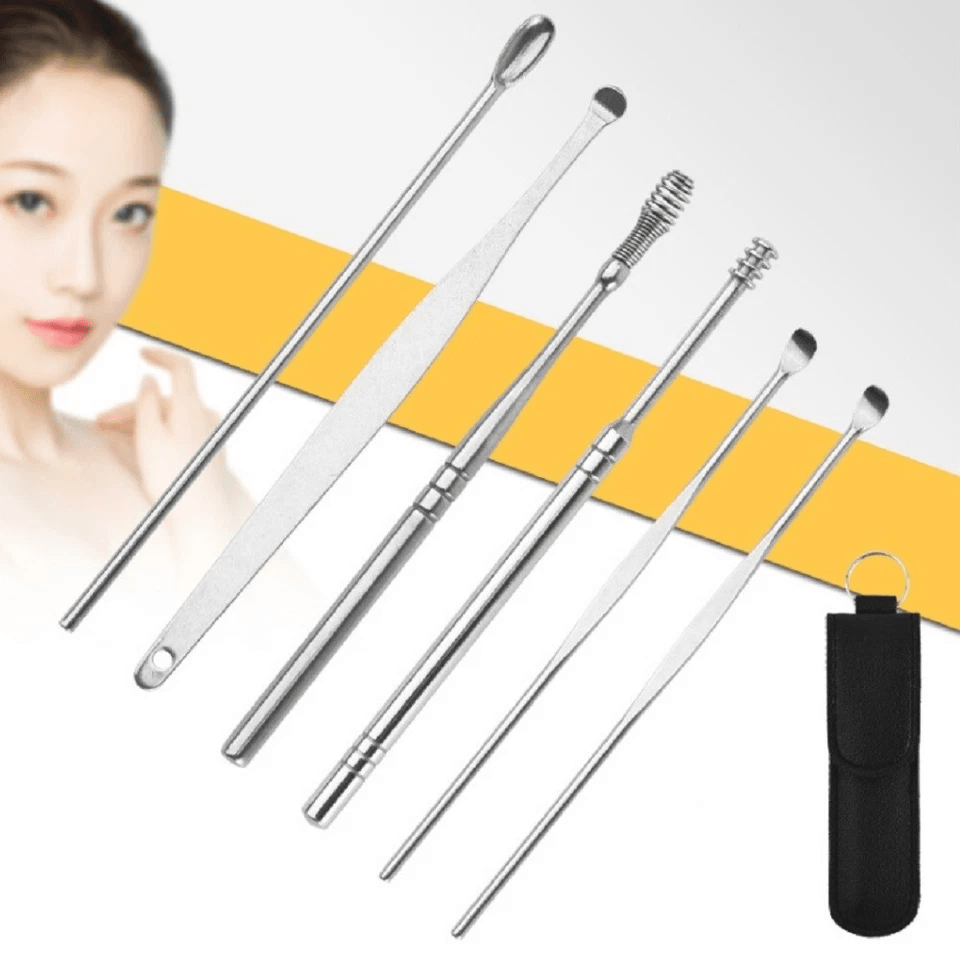 Q Grip Ear Wax Remover Tool Reusable Spiral Picker Spoon Safe Ear Cleaning Kit For Gentle Effective 1