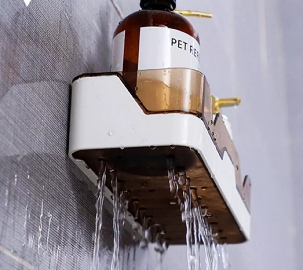 Sturdy Shower Caddy Wall Mounted SpaceSaving Bathroom Shelf Rack  Bath Storage Holder 2