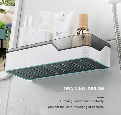 Sturdy Shower Caddy Wall Mounted SpaceSaving Bathroom Shelf Rack  Bath Storage Holder 5