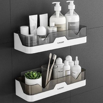 Sturdy Shower Caddy Wall Mounted SpaceSaving Bathroom Shelf Rack  Bath Storage Holder 6