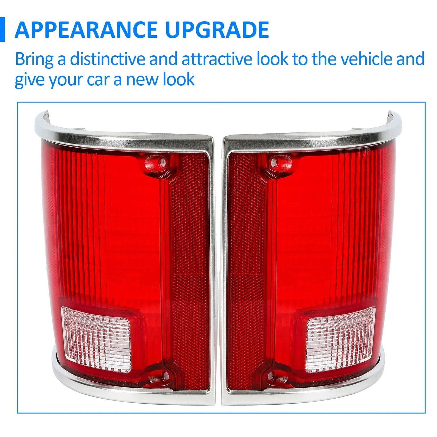Pair Of HighQuality Tail Lights Taillamps WChrome Bezel For 7391 Chevrolet C10 K10 GMC Sierra Durab 9