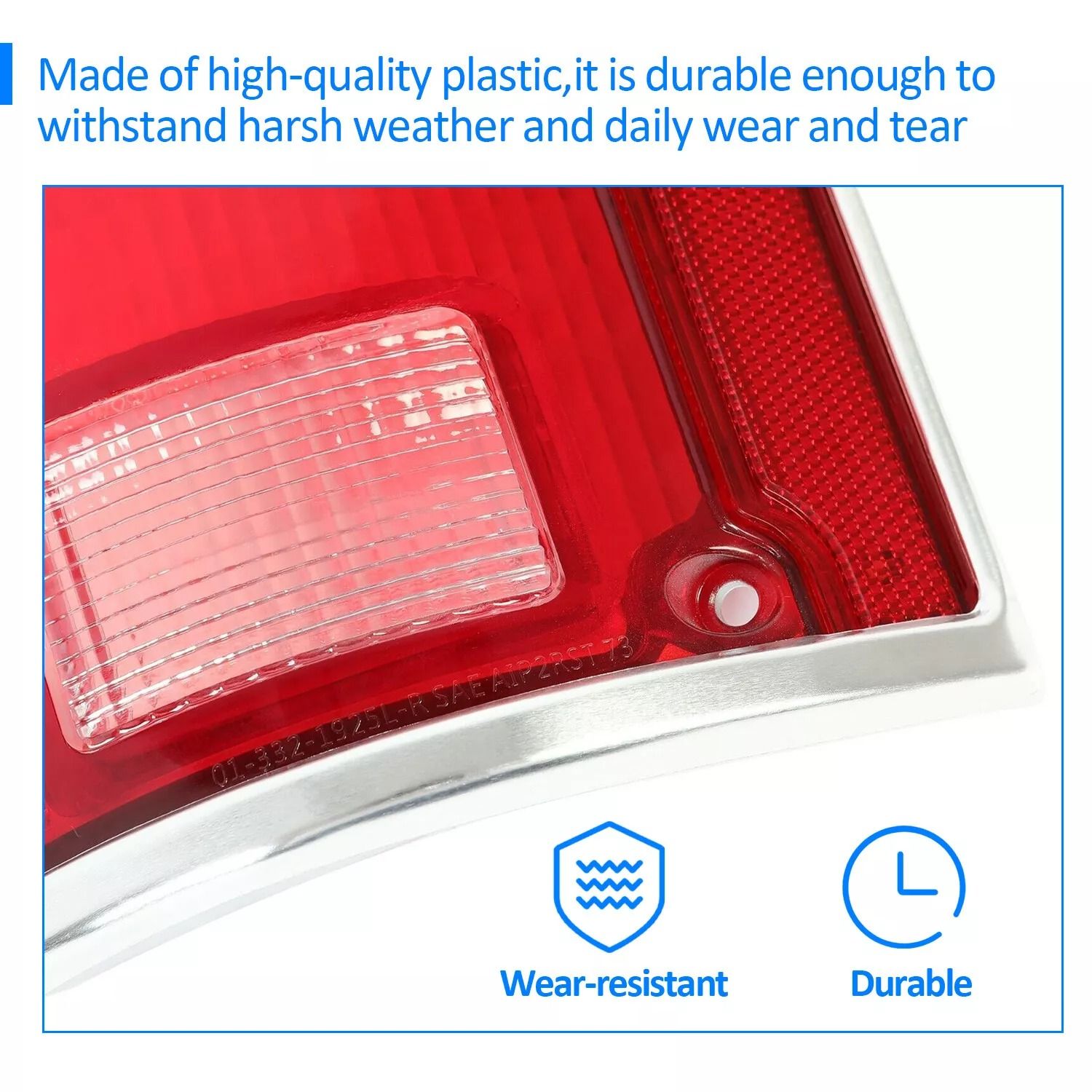 Pair Of HighQuality Tail Lights Taillamps WChrome Bezel For 7391 Chevrolet C10 K10 GMC Sierra Durab 10