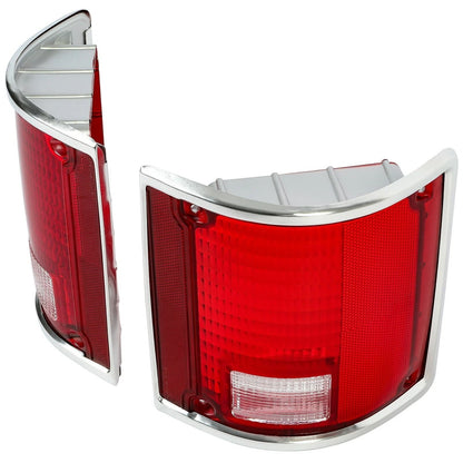 Pair Of HighQuality Tail Lights Taillamps WChrome Bezel For 7391 Chevrolet C10 K10 GMC Sierra Durab 6