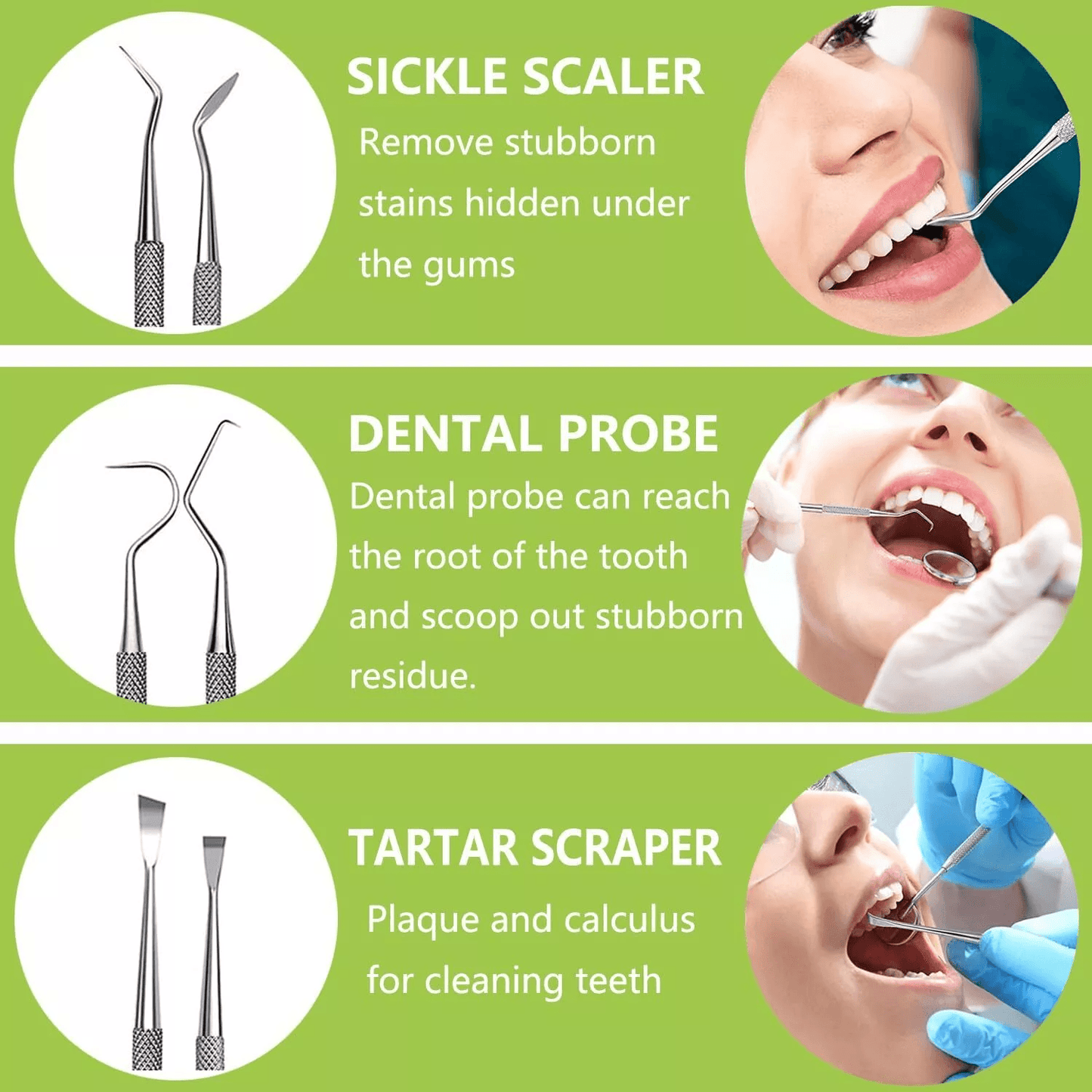 Professional Dental Instruments Tools Scaler Scraper Oral Hygiene Deep Cleaning Set Kit For Teeth C 5