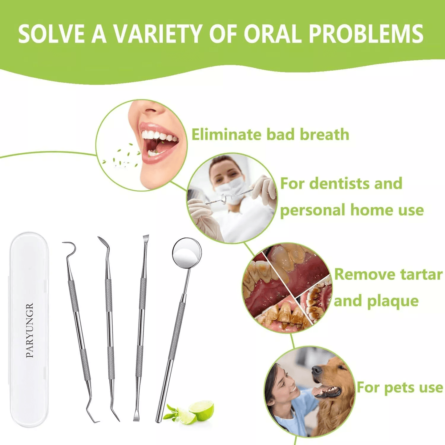 Professional Dental Instruments Tools Scaler Scraper Oral Hygiene Deep Cleaning Set Kit For Teeth C 3
