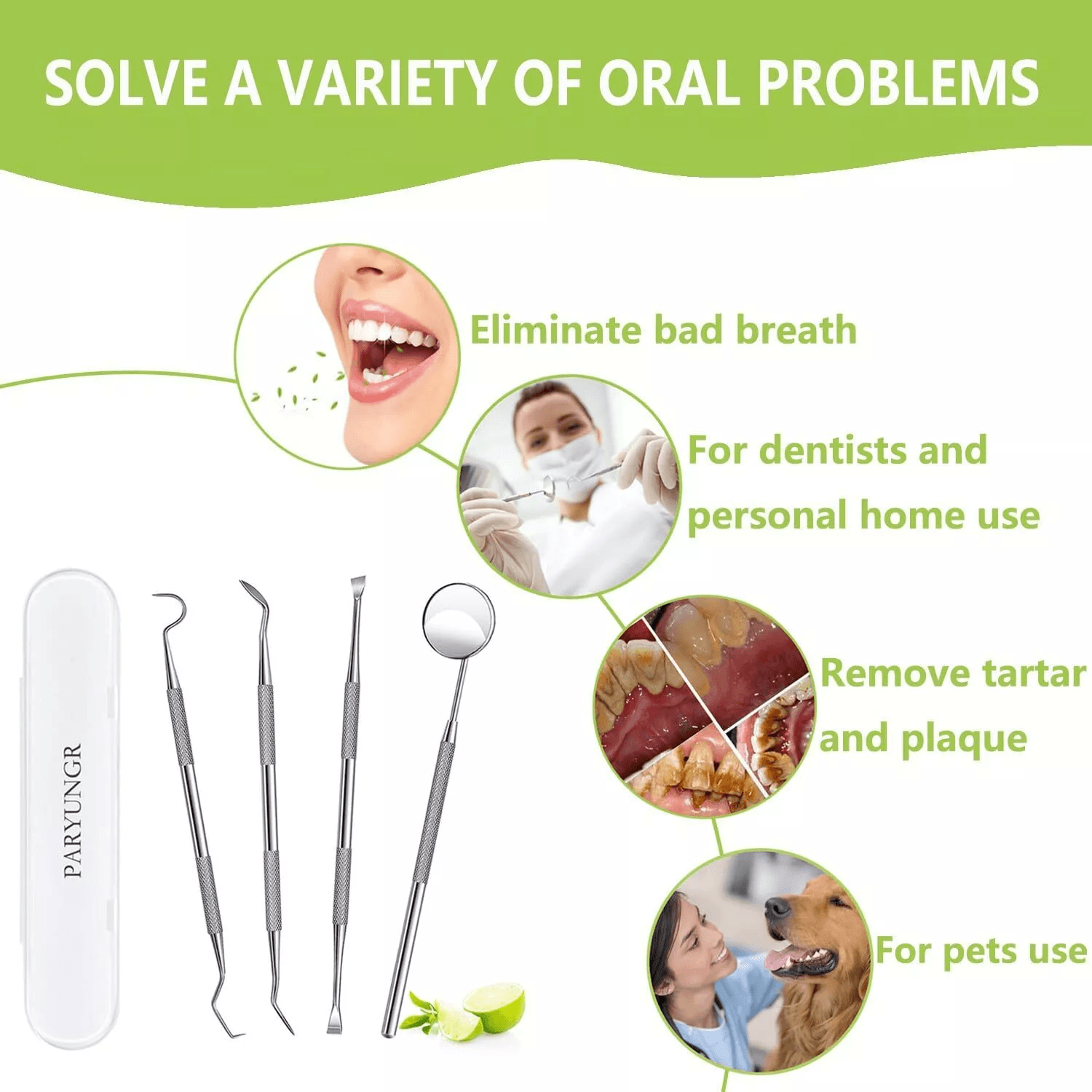 Professional Dental Instruments Tools Scaler Scraper Oral Hygiene Deep Cleaning Set Kit For Teeth C 3