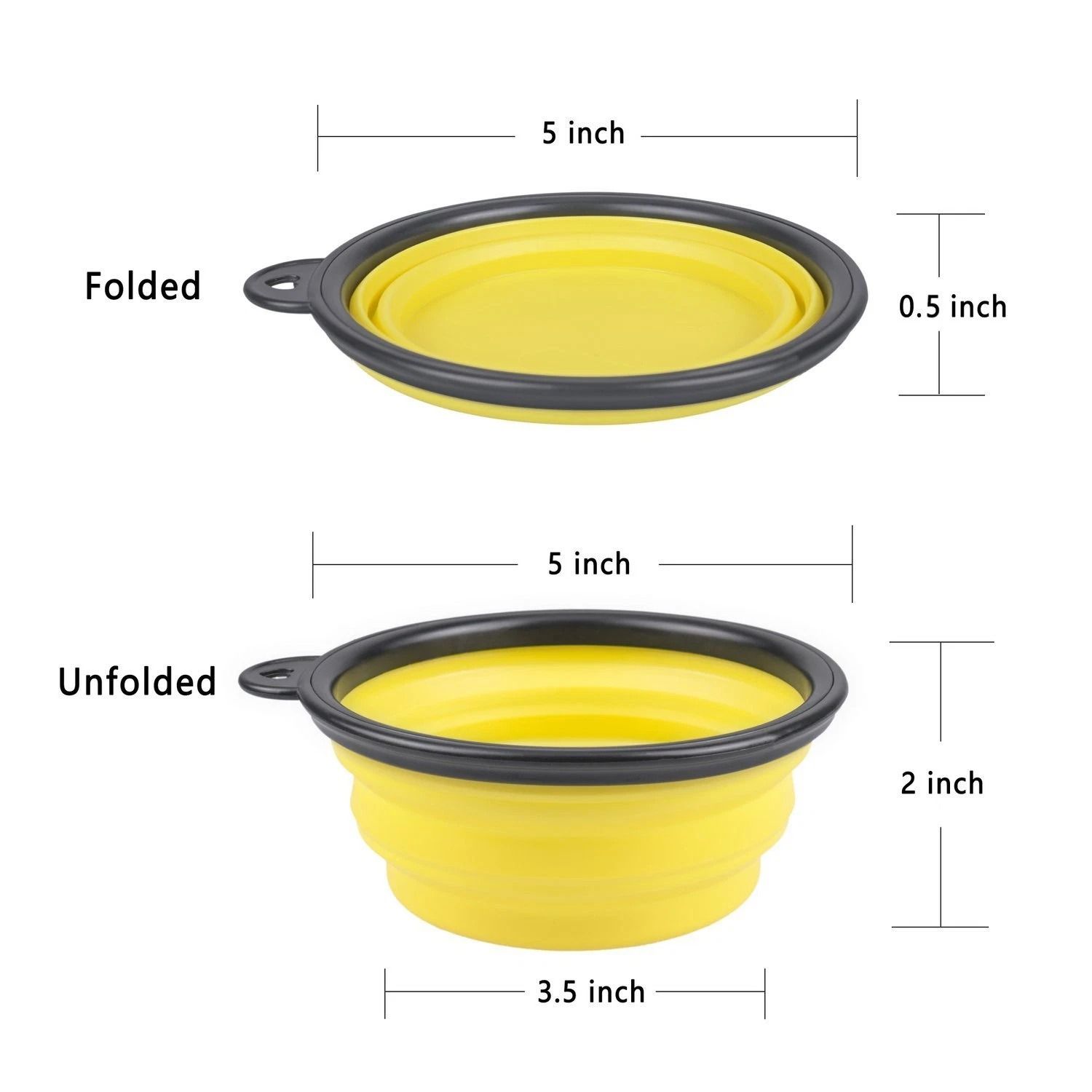 Collapsible Dog Bowls 4Pack Foldable Travel Pet Bowls For Food  Water  Perfect For Hiking  Road Tri 4