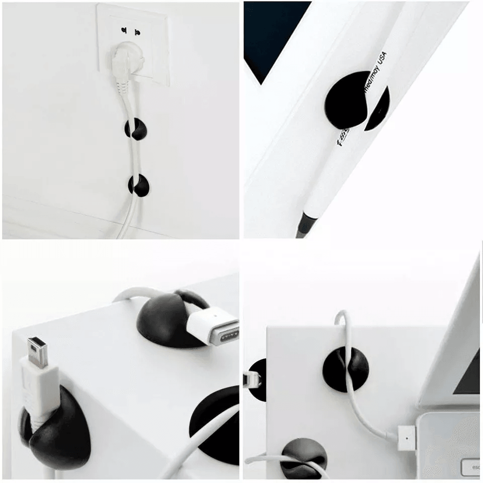 Cable Organizer Reel Set Cord Management Clips Wire Holders For Desk Home  Travel Cable Control 2