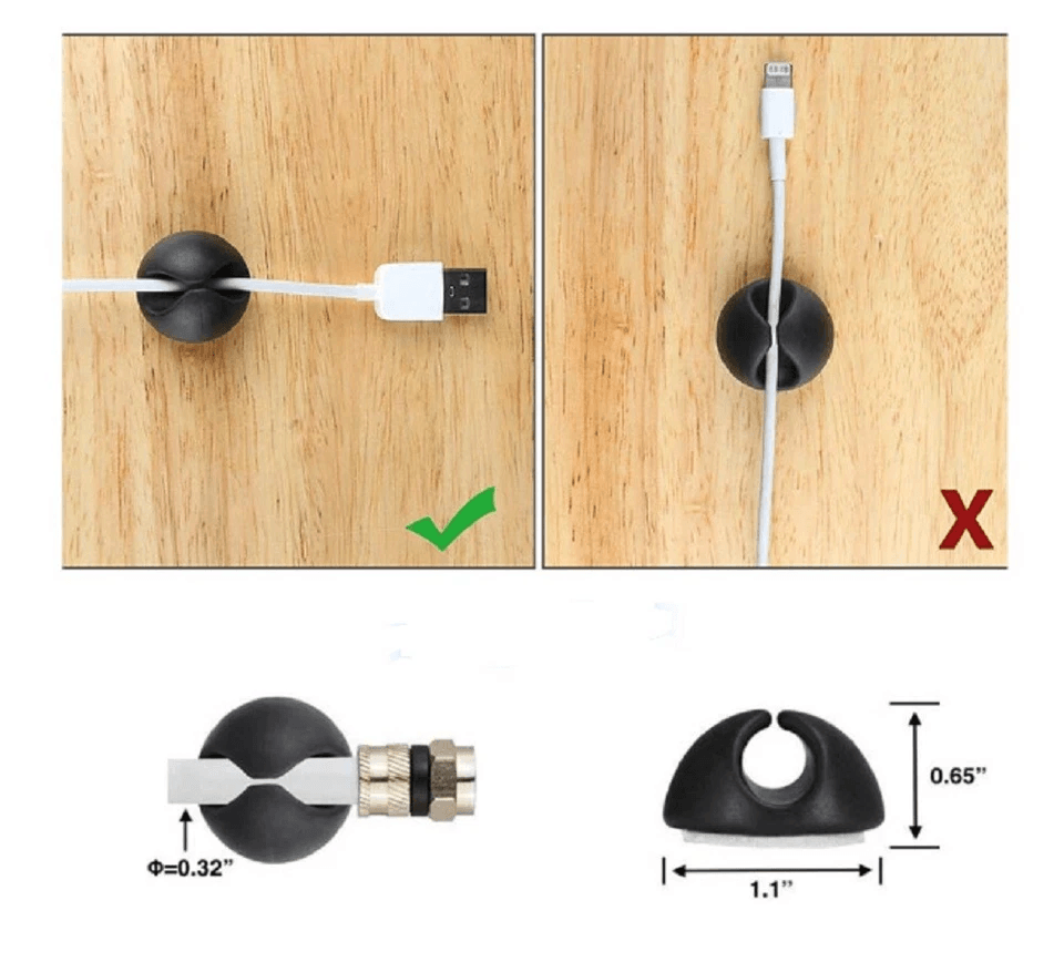 Cable Organizer Reel Set Cord Management Clips Wire Holders For Desk Home  Travel Cable Control 1