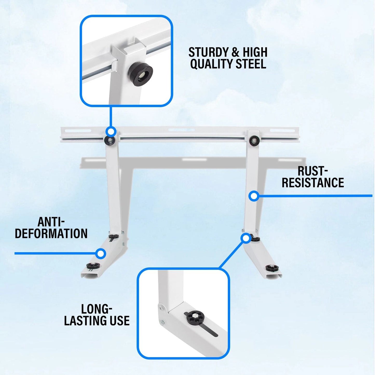 394 Extension Wall Mounting Bracket For Mini Split Air Conditioner  HeavyDuty Ductless AC Support B 10