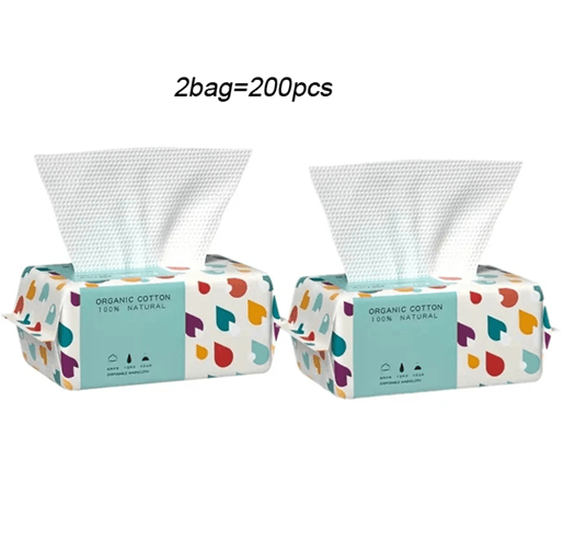 UltraSoft Cotton Face Towels Reusable Travel Friendly Skin Safe 4