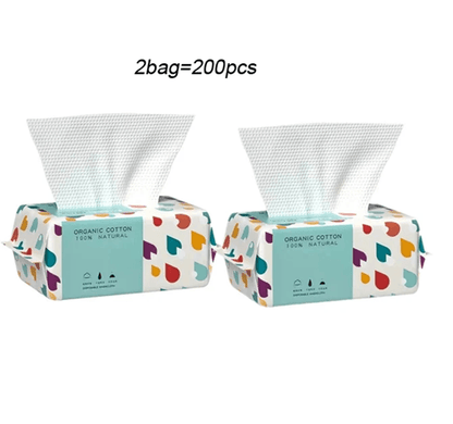 UltraSoft Cotton Face Towels Reusable Travel Friendly Skin Safe 4