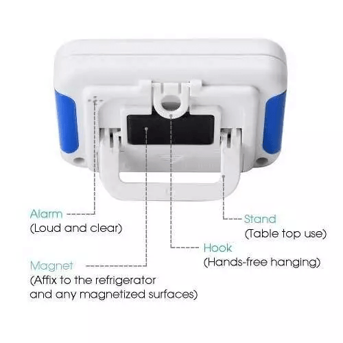 Digital Kitchen Timer Magnetic Cooking LCD Display Large Count Down Timer With Loud Clear Alarm For 5