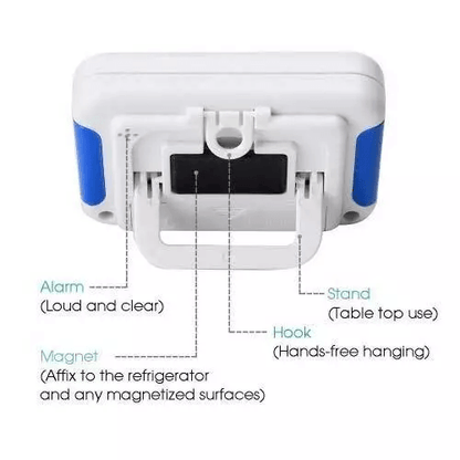 Digital Kitchen Timer Magnetic Cooking LCD Display Large Count Down Timer With Loud Clear Alarm For 5